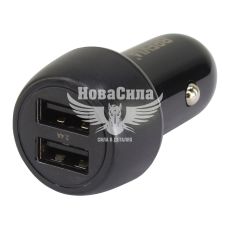 Зарядне для портативних пристроїв 12-24V (Brevia) 2USB-A, 12W (46012DUB)
