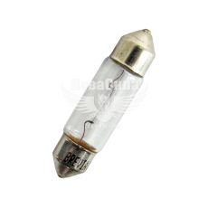 Лампочка 2-ох цокольна C5W біла 12V-5Вт SV8.5-8 37мм. (Brevia) (упак.-10шт.) (12314C)
