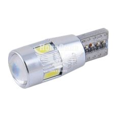 Лампочка без цоколя LED T10_W5W SMD біла 6-діодів 12V W2.1x9.5d CANbus (Solar) (к-т.-2шт.) (SL1347)