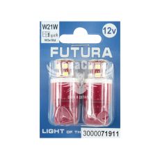 Лампочка без цоколя LED T10 W21W SMD біла 24-діоди 12V W3x16d (Futura) (к-т. 2шт.) (71911)