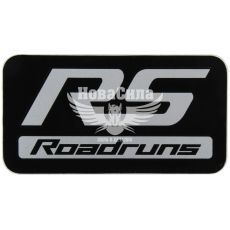 Наклейка с надписью RS 7х3,7 серебряная (9-49)