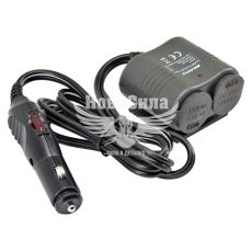 Розгалужувач прикурювача 2в1+подовж. (Belauto) (12V, 10A) (RP11)