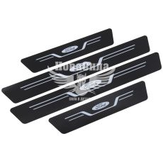 Наклейка на пороги карбон Ford кт. 4шт. 55х7 передние, 35х7 задние (New) (24-75)