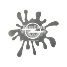 Наклейка Клякса Opel (серебряная) 12х11 (105-3)