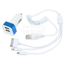 Зарядное для портативных устройств 12-24V (КНР) 2USB-A 2100mA с кабелем