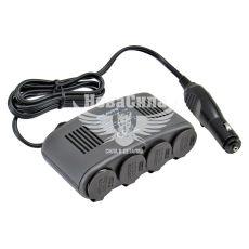 Розгалужувач прикурювача 4в1+подовж. (Belauto) (12V, 10A) (RP13)