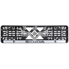 Рамка номерного знака (Bi-Plast) (Skoda) (BP-237)