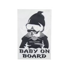 Наклейка з написом Baby On Board (чорна) 15х9,5 (61-82)
