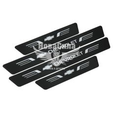 Наклейка на пороги карбон Chevrolet кт. 4шт. 55х7 передние, 35х7 задние (25-16)