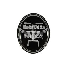 Наклейка Крест (овал черный) (силикон) 6х5 (69-59)