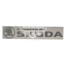 Наклейка с надписью SKODA 27х5 серебряная (64-26)