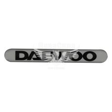 Наклейка з написом DAEWOO (срібне тло) (силікон) 14х1,8 (69-91)