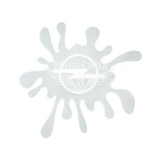 Наклейка Клякса Opel (белая) 12х11 (105-3)