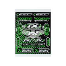 Наклейка (планшет) для мото Dunlop кт.-16шт. 29х24,5 зеленая (9-83)