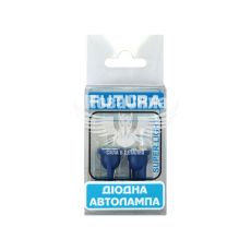 Лампочка без цоколя LED T10_W5W SMD синя 6-діодів 12V W2.1x9.5d (Futura) (к-т. 2шт.) (60512)
