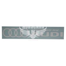 Наклейка з написом AUDI 29х5 біла (64-27)