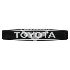 Наклейка с надписью Toyota (черный фон) (силикон) 12х2,2 (69-84)