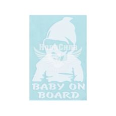 Наклейка з написом Baby On Board (біла) 15х9,5 (61-82)