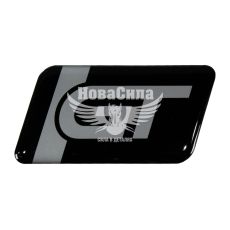 Наклейка з написом GT (чорне тло) (силікон) 7.5х3.5 (72-14)