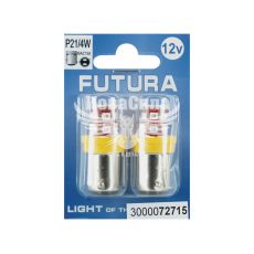 Лампочка 2-ох конт. груша жовта LED SMD 12V 24-діоди P21/4W BAZ15d (Futura) (к-т.-2шт.) (72715)