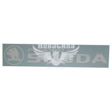 Наклейка с надписью SKODA 27х5 белая (64-26)