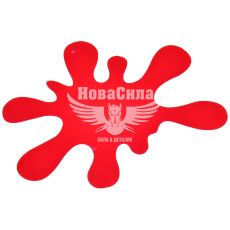 Наклейка Клякса красная 15х12,8 (103)