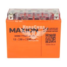 АКБ мото гелевий 12V 20-А/Ч R+ (Maxion) (175х87х155) (YTX20L-BS GEL)