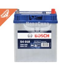 АКБ Азія 40-А/Ч (Bosch) S-4 (R+) 330A (187х127х227мм.) тонкі клеми (0092S40180)