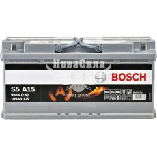 АКБ AGM 105-А/Ч (Bosch) S-5 (R+) 950A (394х175х190мм.) START-STOP (0092S5A150)