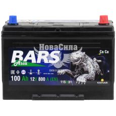 АКБ Азія 100-А/Ч (Bars) (R+) 800A (304х173х220мм.) чорний корпус (090 18 36 01 0031 09 11 0 L_BA)
