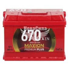 АКБ 60-А/Ч (Maxion) Premium + (R+) 670A (242х175х175мм.)