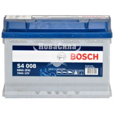 АКБ 74-А/Ч (Bosch) S-4 (R+) 680A (0092S40080)