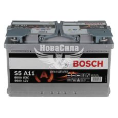 АКБ AGM 80-А/Ч (Bosch) S-5 (R+) 800A (315x175x190мм.) Start-Stop (0092S5A110)