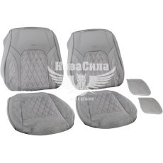 Чохли на сидіння (Beltex) 3D перед. Malibu (к-т.-2шт.) сірі (BX89120)