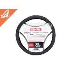 Чохол руля XL шкіра чорний 41-43см. (CarLife) (SW235XL)