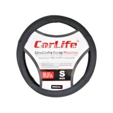 Чохол руля S шкіра чорний 35-37см. (CarLife) (SW234S)