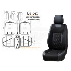 Чохли на сидіння (Beltex) 3D перед.+зад. Montana (к-т.-4шт.) чорні (BX87100)