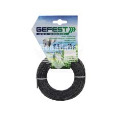 Косильна струна (Gefest) квадрат двокомпонентний кручений армовананий 2,7мм. 15м. леска