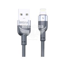 Кабель для зарядки моб. телеф. USB-A to Lightning (Brevia) 1.2м. чорний, Box (52120) (52120BULC1)