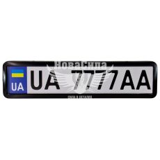 Рамка номерного знаку (CarLife) нержавіюча сталь (чорна глянцева) (NH430)