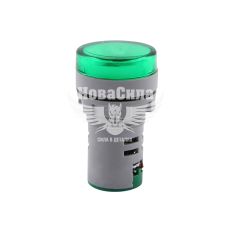 Арматура світлосигнальна E.NEXT e.ad22.i.12-500.green d22мм АС зелена з індикатором напруги (s009035)