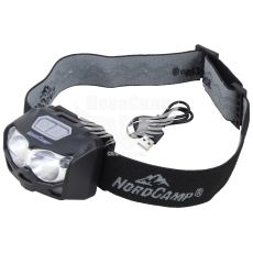 Ліхтарик на голову (Nord Camp) CREE XTG 2х5W, 250lm, 1200mAh, 3хААА, сенсорний (NC30900)