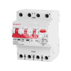 Выключатель дифференциального тока E.NEXT e.rcbo.pro.4.C40.30, 3P+N, 40А, С, тип А, 30мА с защитой от сверхтоков (p0720018)