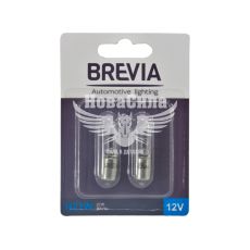 Лампочка з цоколем H21W біла 12V-21Вт BAY9S (Brevia) (к-т. 2шт.) (12329B2)
