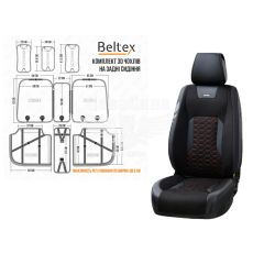 Чохли на сидіння (Beltex) 3D перед.+зад. Montana (к-т.-4шт.) чорно-червоні (BX87110)
