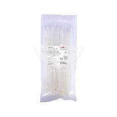 Кабельна стяжка (хомут) 3х150мм E.NEXT e.ct.stand.150.3.white (100шт), білий (s015005)