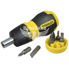 Викрутка з набором біт Stanley Multibit Stubby набір 7 шт (0-66-358)