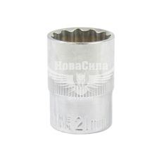 Головка торцевая низкая двенадцатигранная 1/2 21мм. (Intertool) (ET-0221)