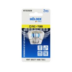Насадка для отвертки PH2 25мм. (Molder Tools) 2шт. с магнитным держателем S2 (бита) (MT7022502M)