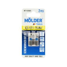 Насадка для отвертки PZ2 25мм. (Molder Tools) 2шт. цветная маркировка S2 (бита) (MT7122502C)